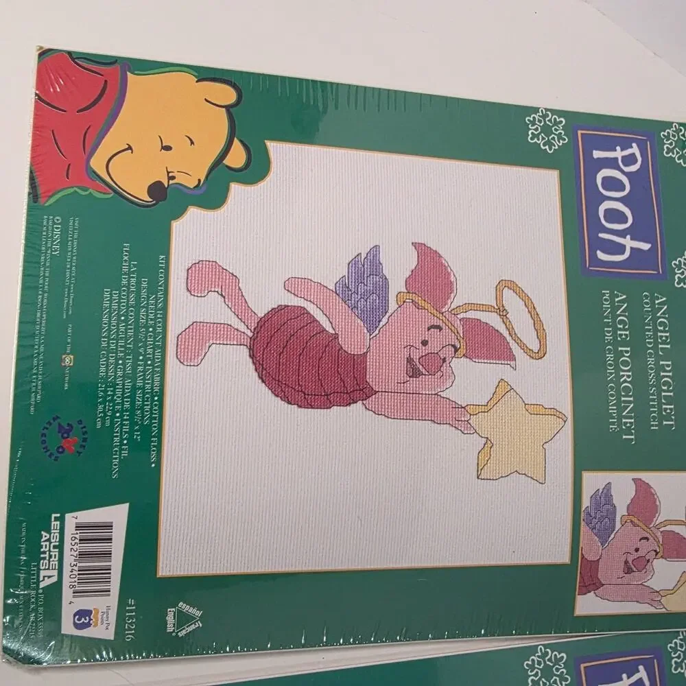 Vintage Disney Winnie the Pooh Christmas Cross Stitch Kits Lot of 4 Sealed